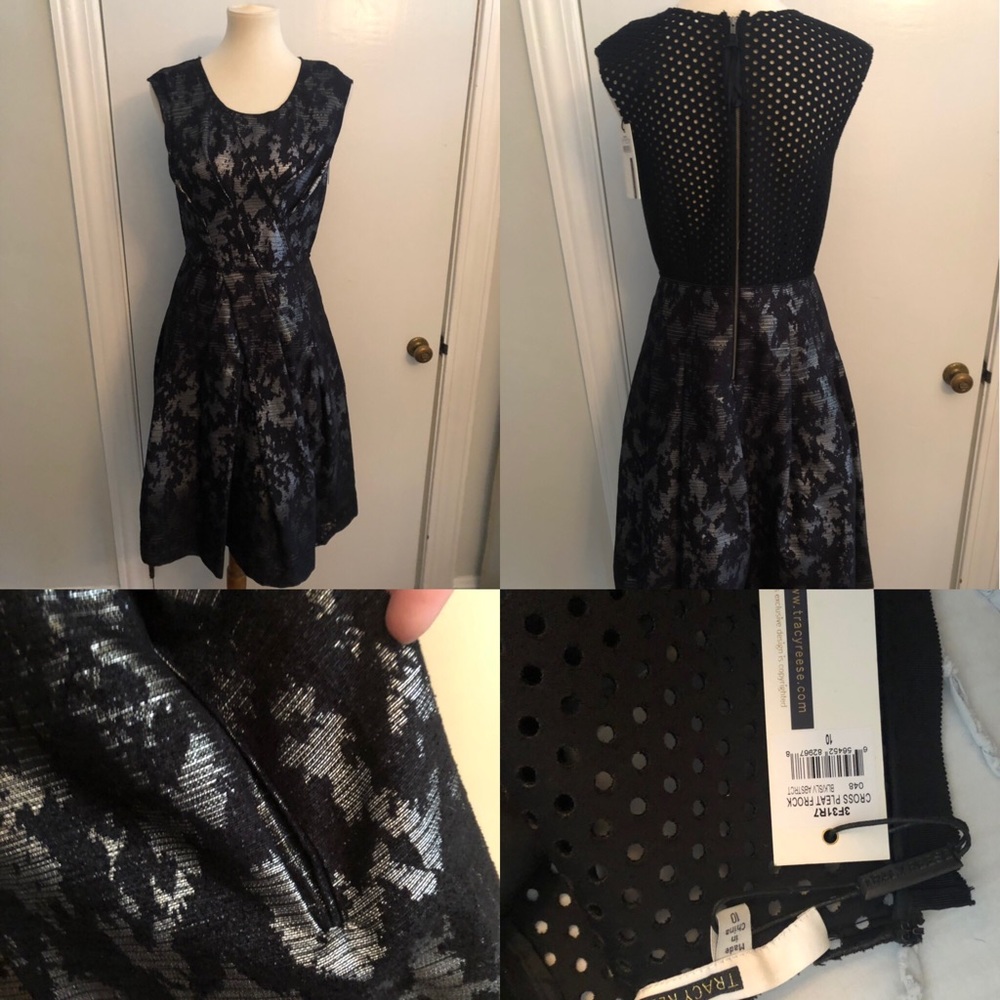 NWT Tracy Reese size 10 dress with velvet overlay